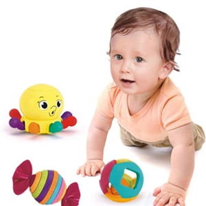 اسباب بازی نوزادی جغجغه دندانگیر رنگارنگ 10 عددی هولی تویزHola Toys مدل 939 _اسباب بازی نوزادی